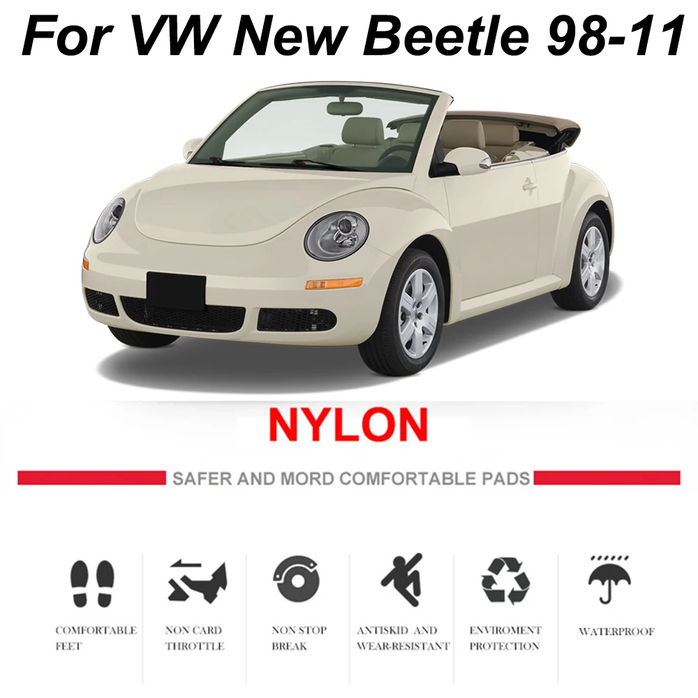 Индивидуальные автомобильные коврики для VW New Beetle 1998-2011 нейлон черный ковер лайнер 2010 2009 2008 2007 2006 2005 2004 2003