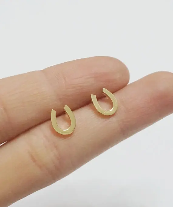 10 пар модные серьги гвоздики в форме подковы|horseshoe stud earrings|fashion earringsstud earrings |