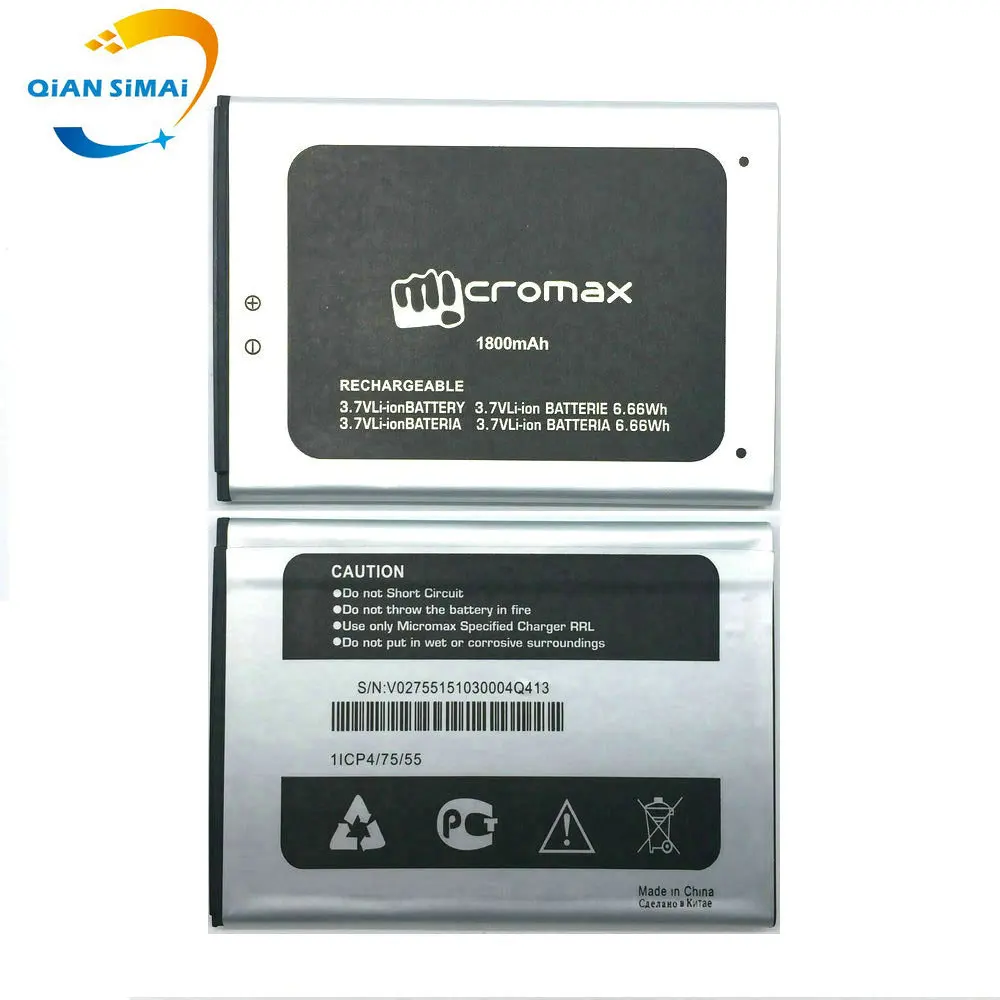 1 шт. Новый 100% высококачественный Q413 Аккумулятор для Micromax мобильный телефон |