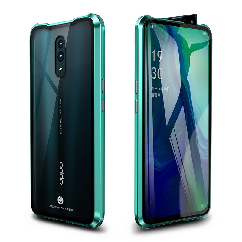 Роскошные Металлические чехлы для телефонов Oppo Reno металлический бампер с