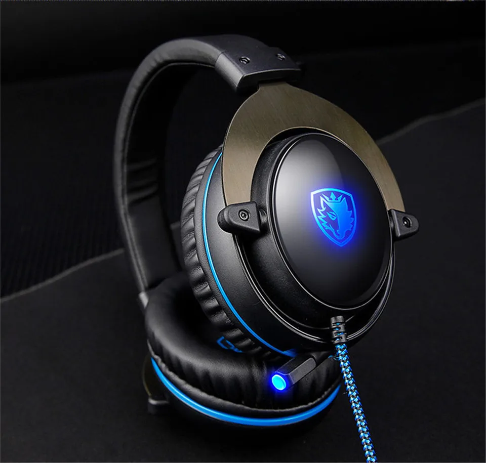 SADES R12 USB игровая гарнитура наушники Виртуальный 7 1 канал с микрофоном