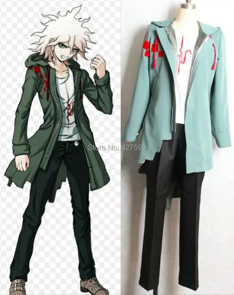 Новый костюм для косплея из данганронпа 2: Попрощайтесь с отчаянием мужчин Nagito
