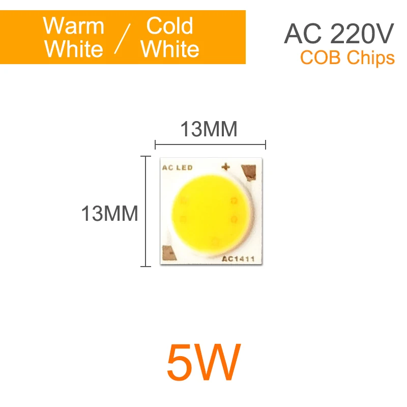 10Pcs COB 5W Kaguyahime 10 шт. светодиодный чип COB 220 В 20 Вт 30 Вт 50 Вт интегрированный чип замена DIY прожектор лампа без привода для прожектора лампа для выращивания - Испускаемый цвет: 10Pcs COB 5W