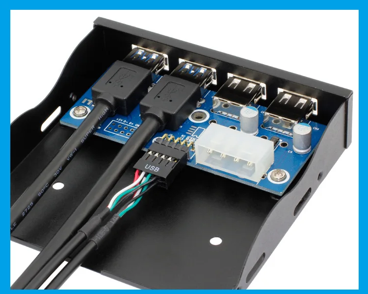 Для настольного компьютера DIY 3 5 дюймовый гибкий драйвер Bay 20 Pin 4 порта USB 2 0 +