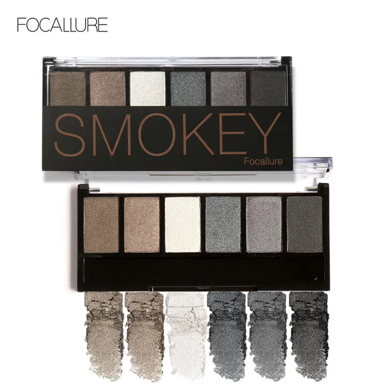 Палитра теней для век FOCALLURE 6 цветов водостойкая палитра женщин|shadow powder|eye shadow
