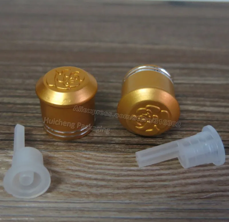 Оптовая продажа 100x18 мм бутылки Кепки 18 Алюминий пластик для 5ml \ 10ml 15ml 20ml 30ml 50ml 100 мл