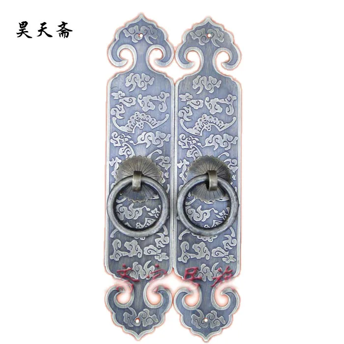 

[Haotian vegetarian] copper door handle classical Chinese antique door handle HTC-105