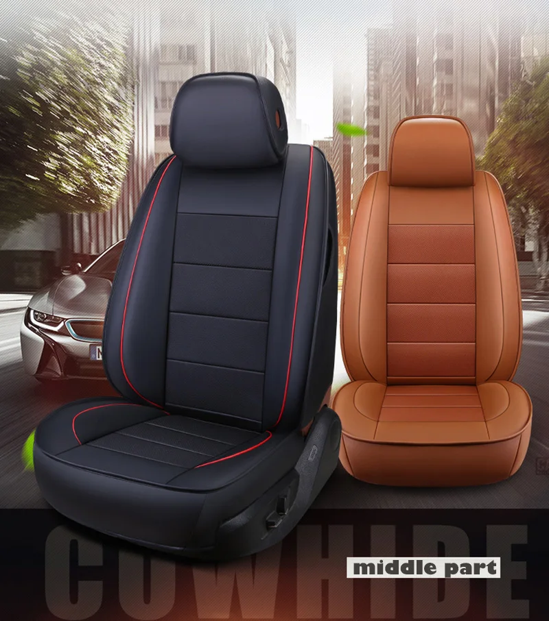 Кожаный чехол для автомобильного сиденья из воловьей кожи для Volkswagen VW Magotan Golf Tiguan Scirocco Touareg Phaeton Beetle Caddy