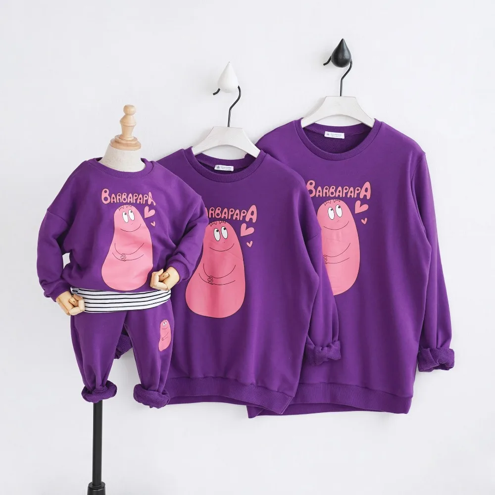 [Костюм младенца] Семья одежда Кофты комплект Штаны для всей семьи толстовки Для