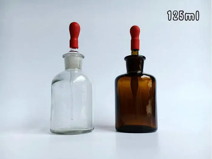 125 мл прозрачная стеклянная капельница лабораторная бутылка лабораторные