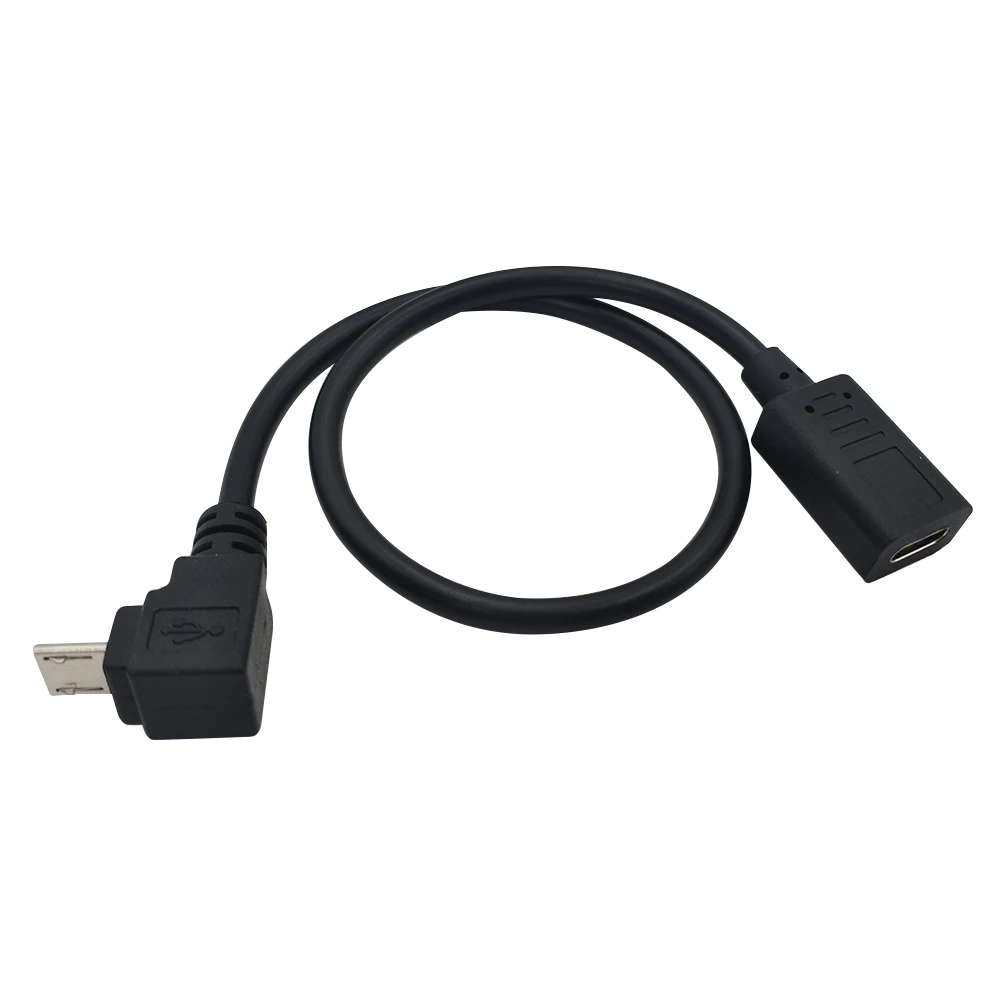 DANSPEED USB 3.1 Type C Female to Micro 5Pin Male Straight Left Right Up Down Head Charging Adapter Cable 25cm Length | Электроника