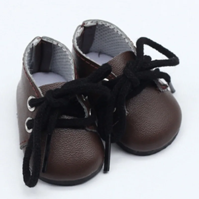 Dark Brown 1 пара мини-обуви коричневого, красного, розового, хаки, белого и черного цвета; модная спортивная обувь EXO Doll для 14 дюймов; аксессуары для кукольного платья - Цвет: Dark Brown