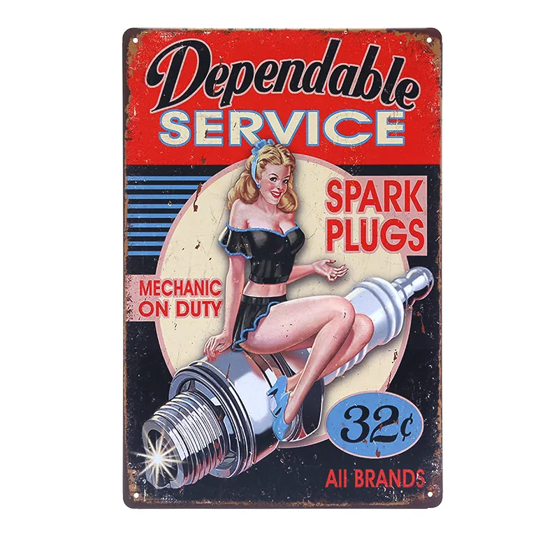 Классический настенный плакат &quotGarage Rules&quot винтажный домашний декор магазин по