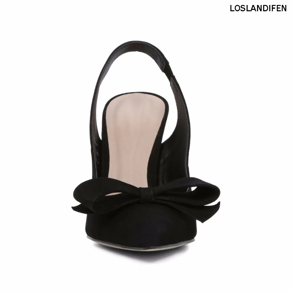 Новый стиль 2018 женские туфли-лодочки с острым носком на шпильке ремешком пятке и