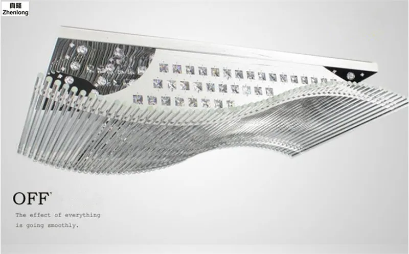 Новая подвеска висит хрустальный светодиодный прямоугольник мини-потолочный