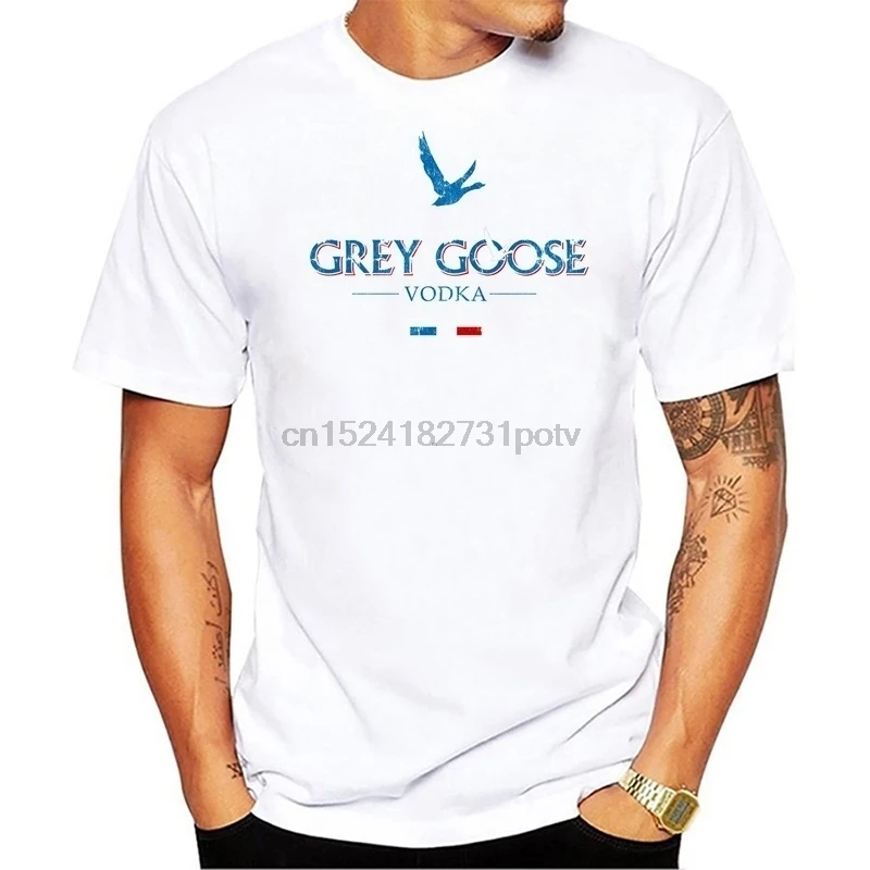 Men's Fashion Grey Goose Vodka Print T-Shirt Cool Summer Top High Quality Casual | Мужская одежда