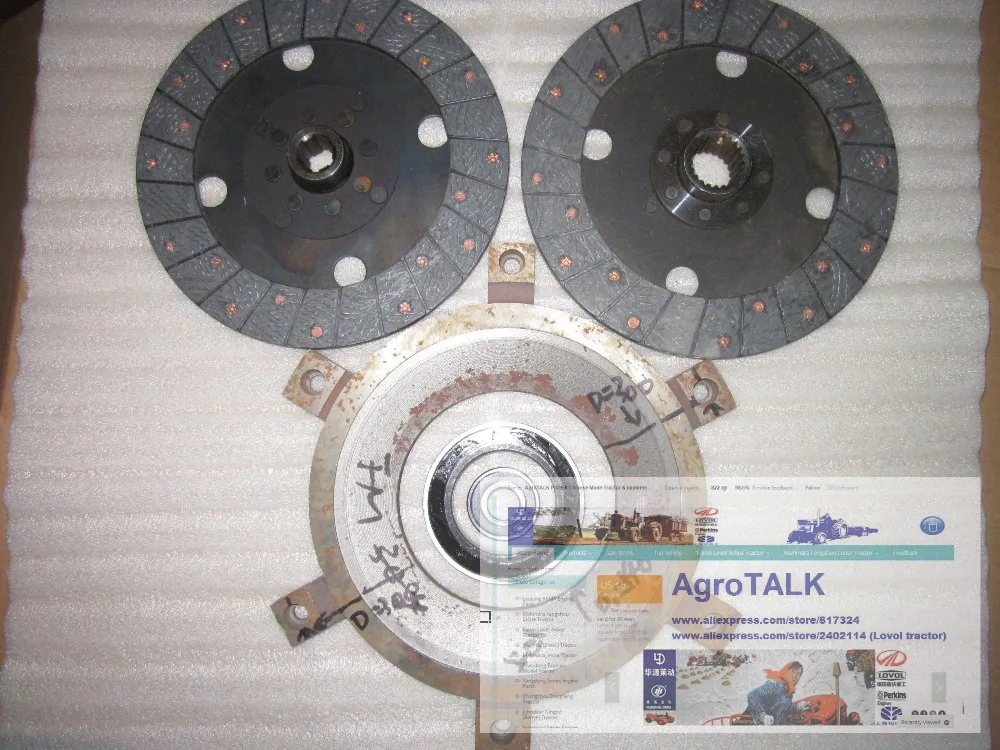 

Fengshou tractor parts, MFS354 LE354 clutch repair kit: main and auxiliary disc, main pressure plate,