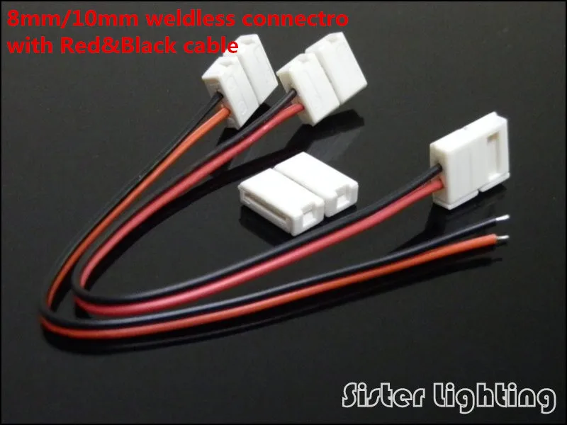 8 мм 2pin разъем/10 и 4pin разъем для 3528/2835/5050/5630 одного цвета RGB цветная полоса с 150
