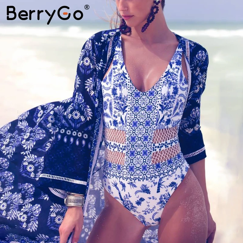 BerryGo открытая спина сексуальный купальник женский Повседневный на бретельках
