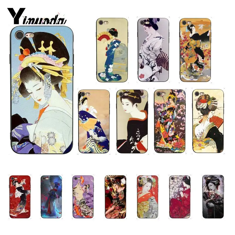 

Japanese geisha Luxury Unique Design PhoneCase for iphone 12 5 5Sx 6 7 7plus 8 8Plus X XS MAX XR 10 Case 12mini