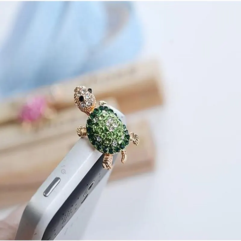 3.5 мм каваи Bling черепаха против Защита от пыли S наушников универсальный для iPhone 6 5S