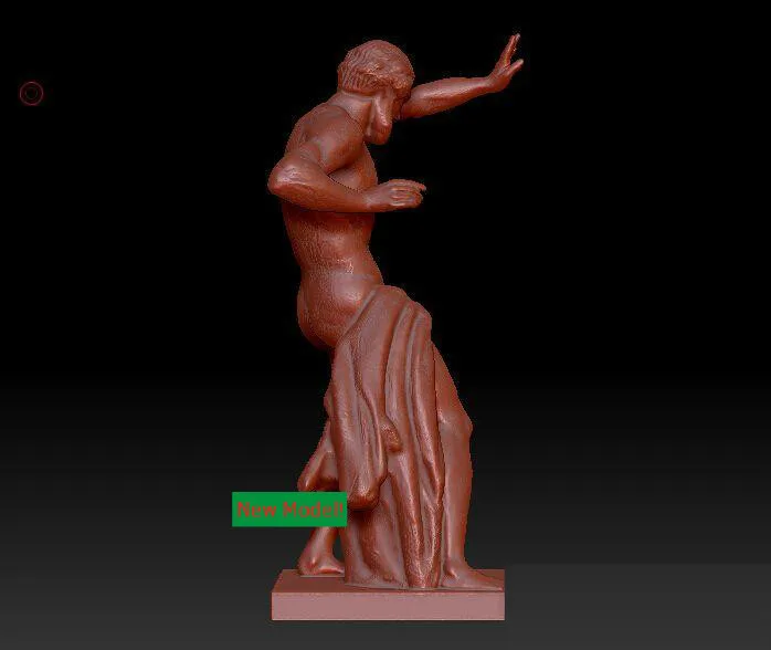 3D модель stl формат сплошная вращения скульптуры для ЧПУ машина Cursed человек |
