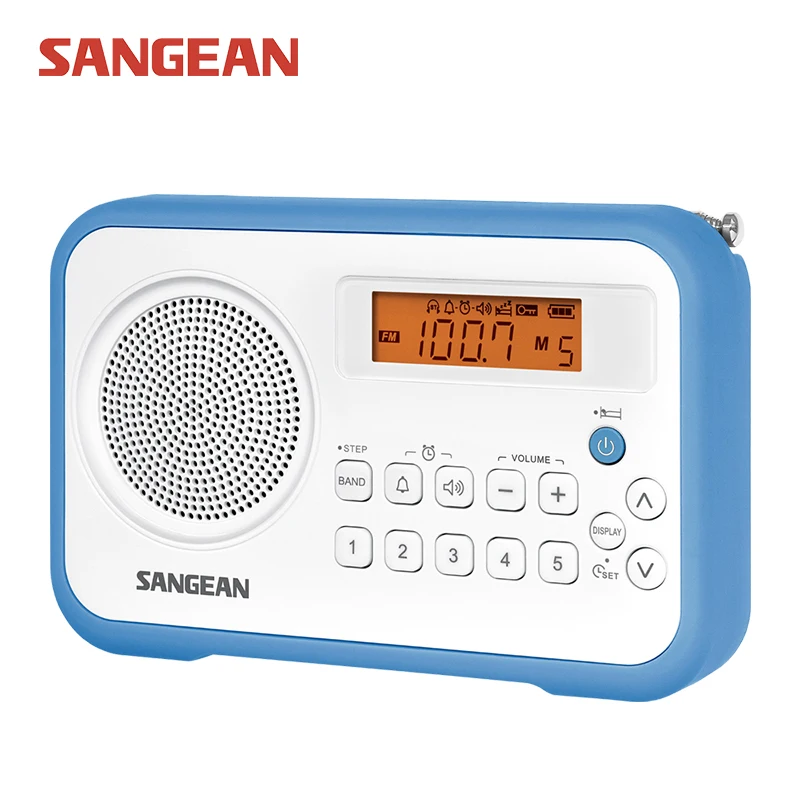 

Sangean PR-D18 Portable Digital Radio FM Stereo Multi Band Radio Speaker with LCD Display Alarm Clock Radio FM Receiver