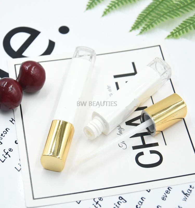 

500Pcs/Lot 5ml Lip Cute Bottle Empty Cosmetic Container Tube Travel Gloss Pretty Empty White Lip Containers For Makeup