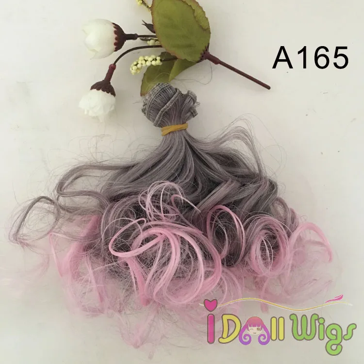 

2PCS/lot HT Resistant Fiber Romantic Wavy Big Curly Doll Hair Extensions for Craft Wigs