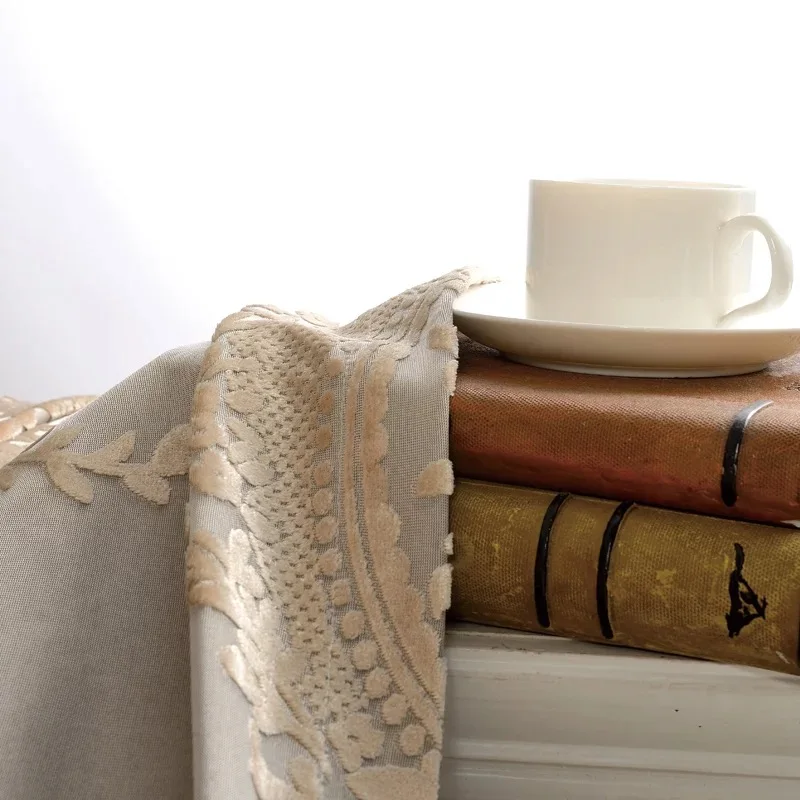 Модный стиль высококачественные шторы из синели двойная жаккардовая вышивка