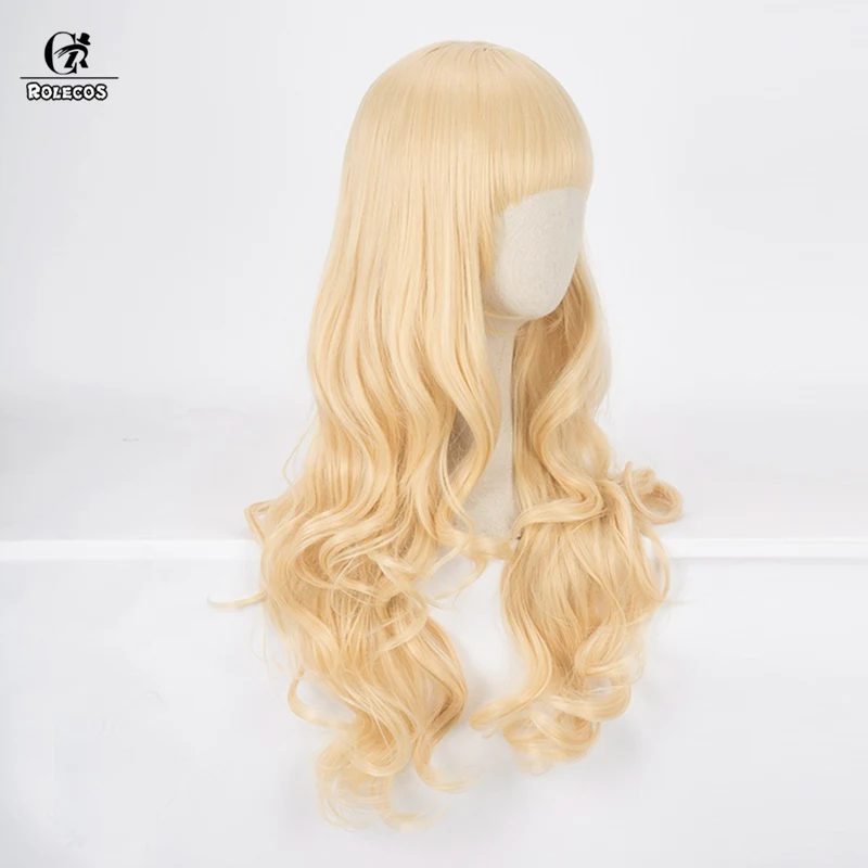 Женские длинные волнистые волосы ROLECOS жёлтые термостойкие для косплея Carole &amp Tuesday