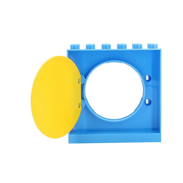 Blue Большой размер Diy строительные блоки аксессуары трубка Seesaw качели фигурка совместима с Duploed Кирпичи игрушки для детей подарок для детей - Цвет: Blue