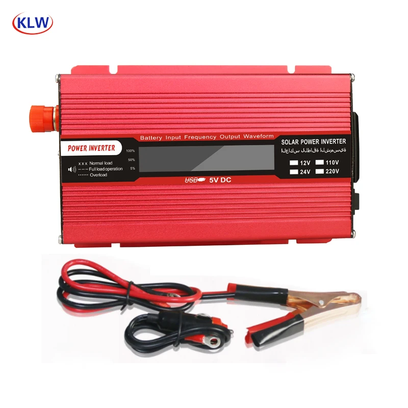 Фото Цифровой дисплей 1000W DC 12V к AC 220V портативный автомобильный инвертор зарядное Цифровой дисплей 1000W DC 12V к AC 220V портативный автомобильный инвертор зарядное
