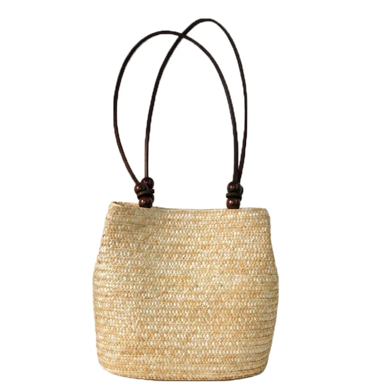 Женские сумки на плечо соломенная плетеная пляжная сумка повседневная Большая