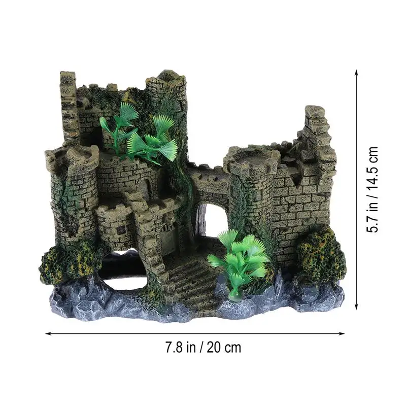 1 шт. Декор для аквариума старинная городская настенная смола декоративные