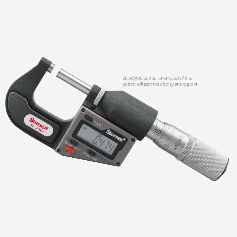 STARRETT диапазон измерения 0-25 мм/0-1 дюймов 3732MEXFL-25 электронные наружные Микрометры без вывода данных Быстрая