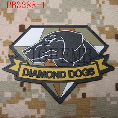 PB3288 Tan MGS Алмазная собака Боевая тактика 3D ПВХ патч - Цвет: PB3288 Tan
