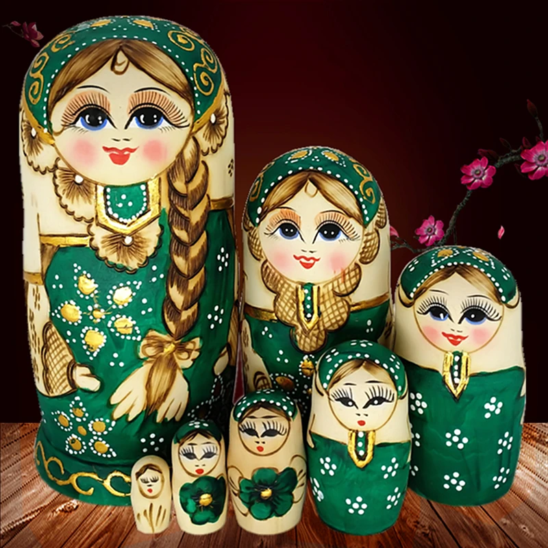 7 слоев/набор деревянные русские куклы новинка для детей Матрешка набор кукол