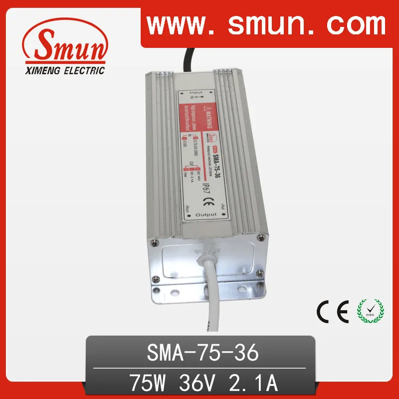 75W18 36A 3A постоянный ток водонепроницаемый IP67 Светодиодный драйвер импульсный