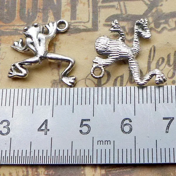 

45pcs Charm frog pendants 19.5*18mm Antique silver Handmade Jewelry Making DIY Supplies European Alloy accessories Hot