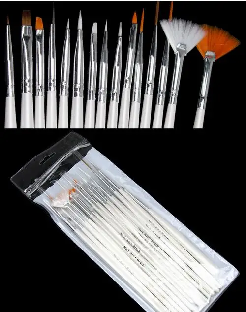 Nail Painting Pen Art Brush Set 3D Beauty 1set/15Pcs | Красота и здоровье