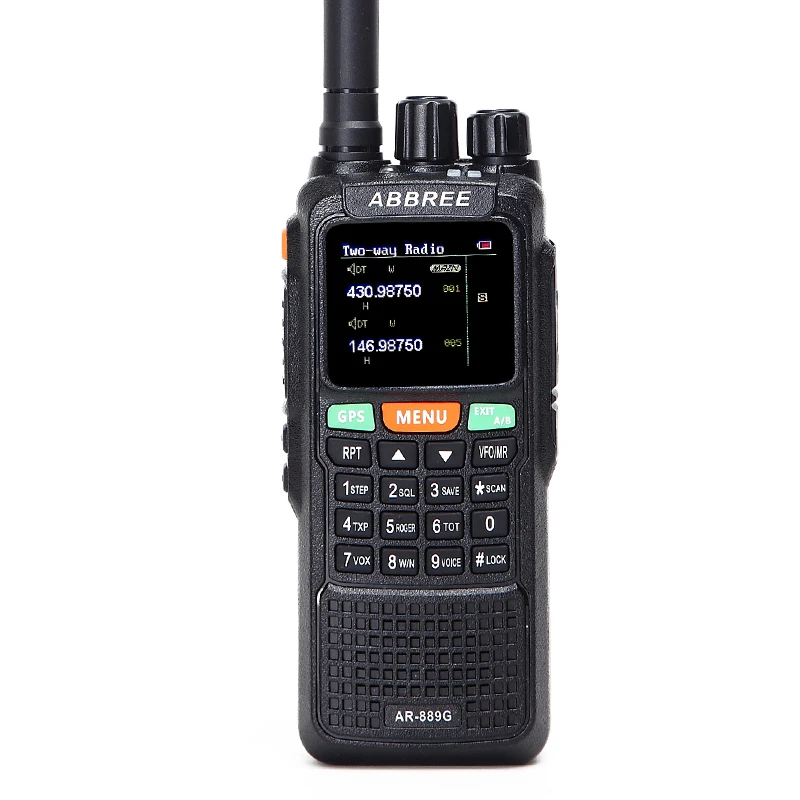 ABBREE AR-889G gps SOS Walkie Talkie 10 Вт 999CH Ночная подсветка дуплексный ретранслятор двухдиапазонный двойной прием охотничья ветчина CB радио