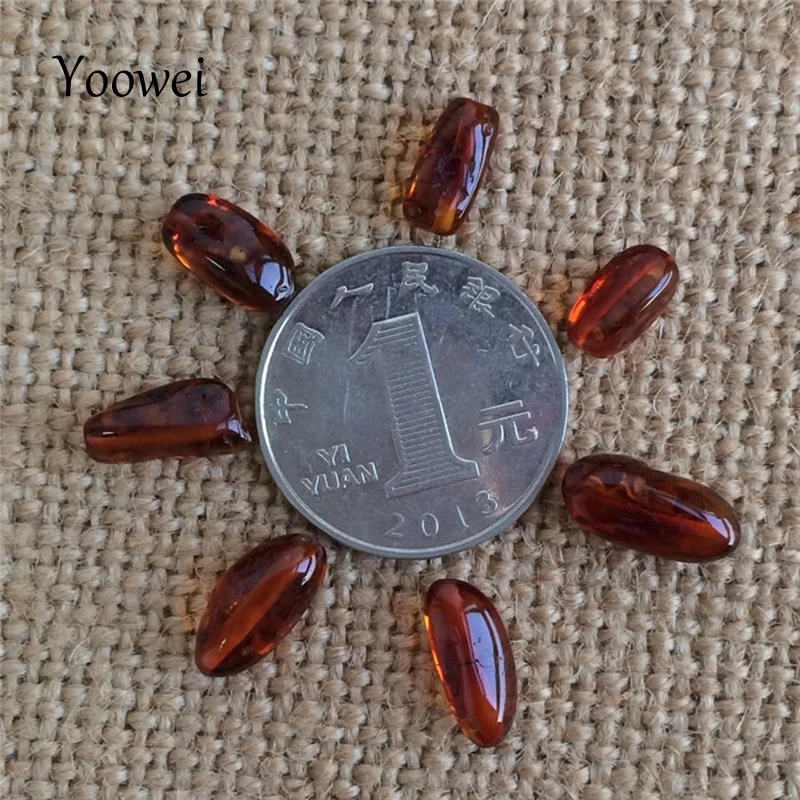 Оптовые Бусины Yoowei из натурального янтарного бисера 4 цвета оригинал Baltic Polished