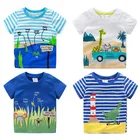 Лето 2018, Мужская детская одежда, топ с коротким рукавом, футболка для маленьких мальчиков с героями мультфильмов