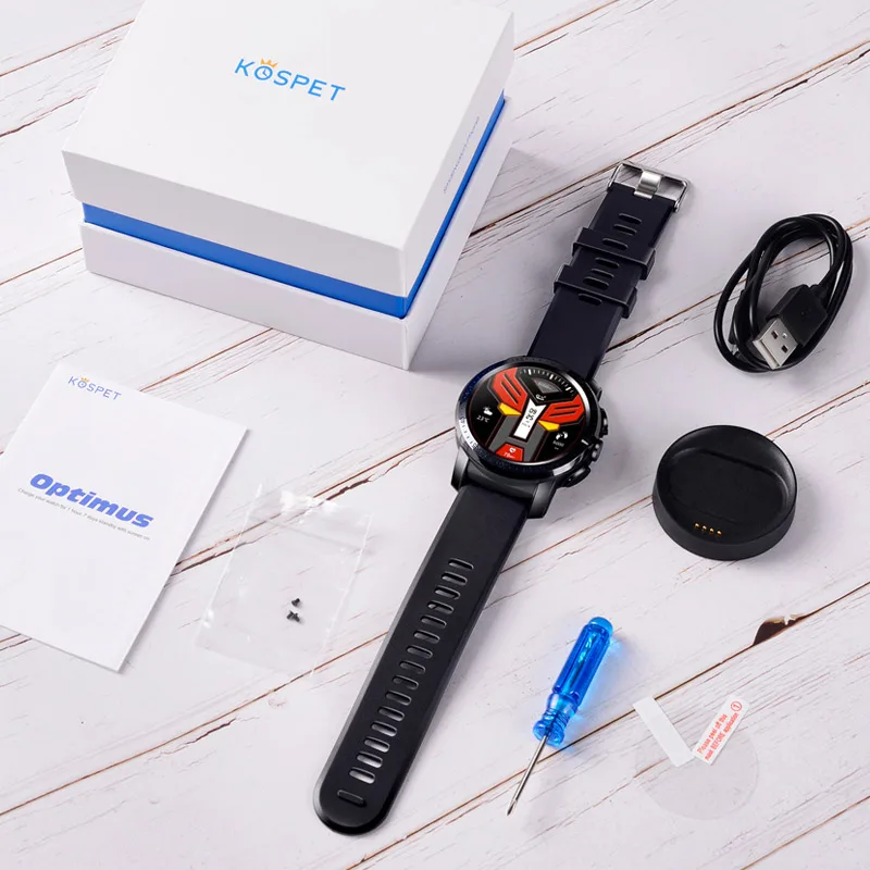 KOSPET Optimus Pro 3GB 32GB 800mAh Battery Dual Systems 4G Smart Watch Phone Waterproof 8.0MP 1.39&quot Android7.1.1 Smartwatch Men |