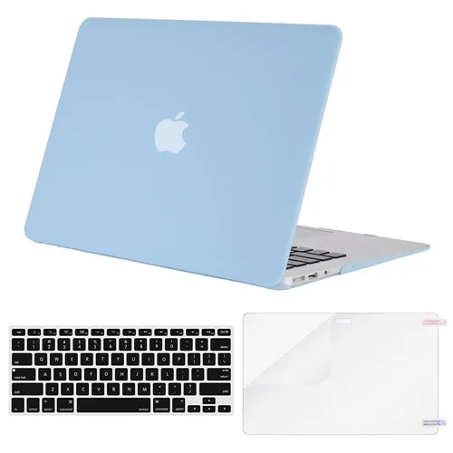 Airy Blue Mosiso Laptop Protective Cover Case for Macbook Air 13 A1466 A1369 Netebook Matte Mac Book Air Case Accessories - Цвет: Airy Blue