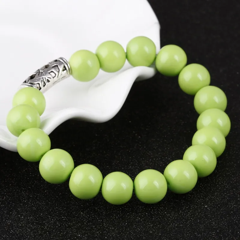 Красочные браслеты с бусинами для женщин и мужчин очаровательные из