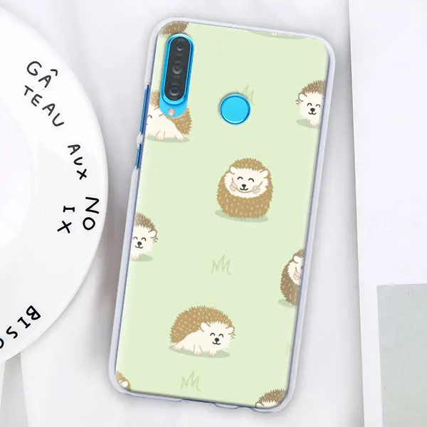 Мультяшный Ежик чехол для телефона с рисунком в виде животного coque для huawei P30 Pro P10 P20 P30 Lite P8 P9 Lite P Smart Plus чехол - Цвет: 012