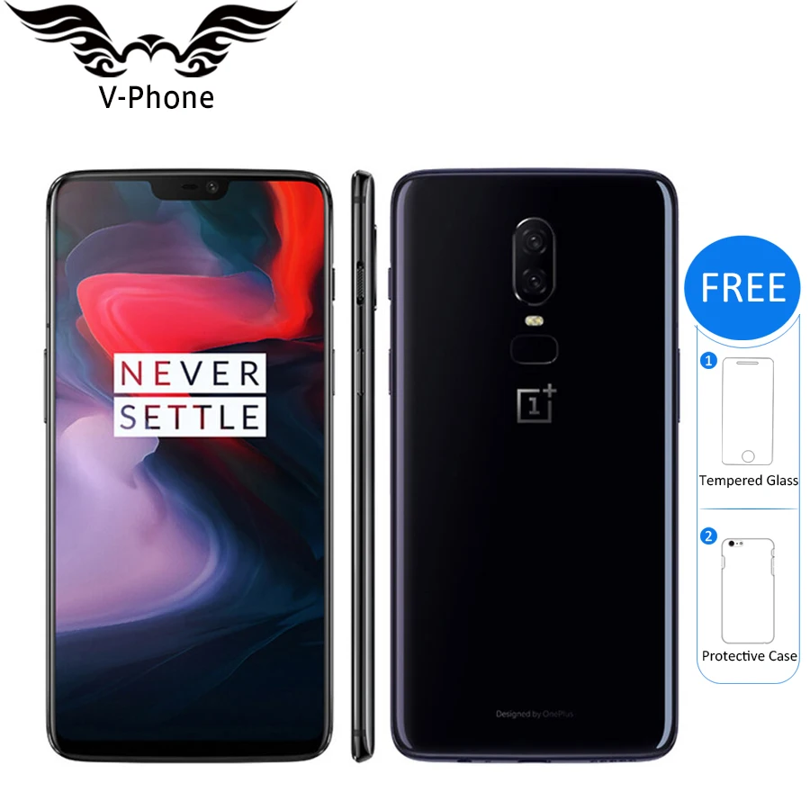 6,28 ''Oneplus 6 8 Гб 128 Гб мобильный телефон A6000 Snapdragon 845 Восьмиядерный отпечаток пальца разблокировка лица Android Oneplus телефон