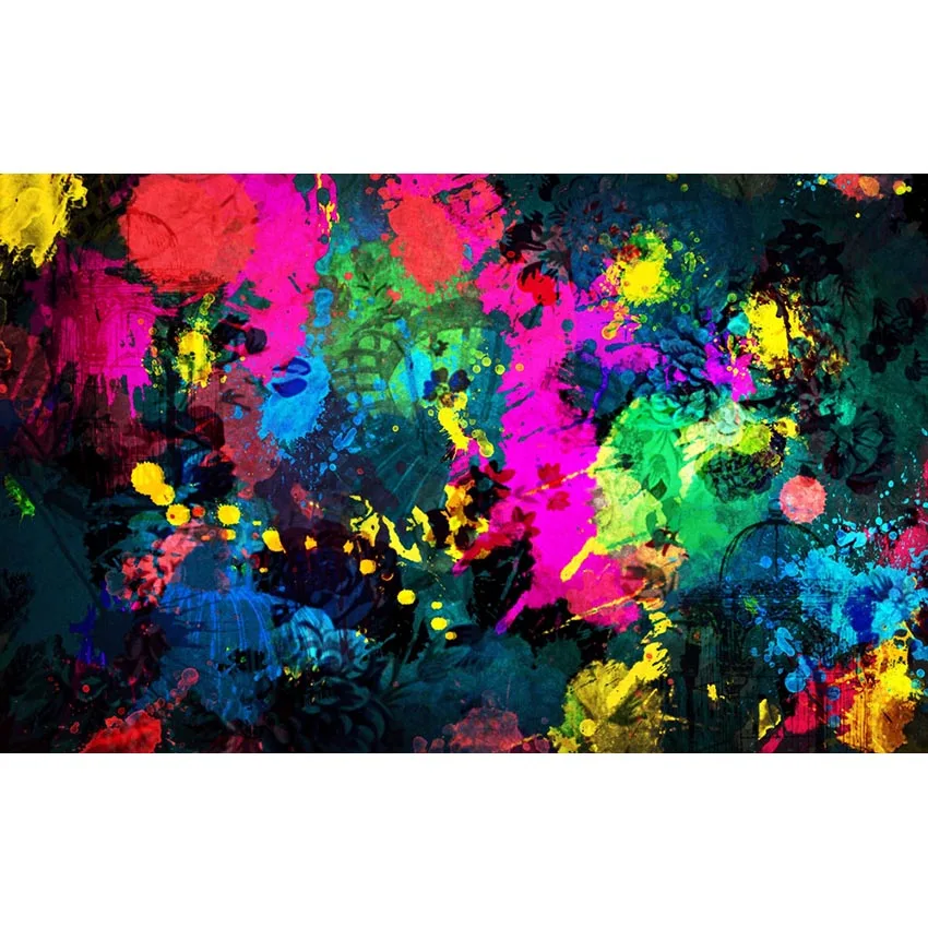 Светящиеся светящиеся фоны для фотосъемки Crazy Graffiti неоновые дня рождения баннеры